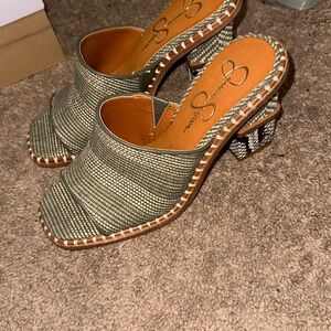 Jessica Simpson Sandals with short heel Brand new never worn